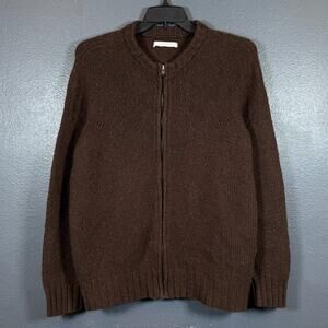 Number Nine 2 men’s brown wool full zip Japan sweater Avant Garde